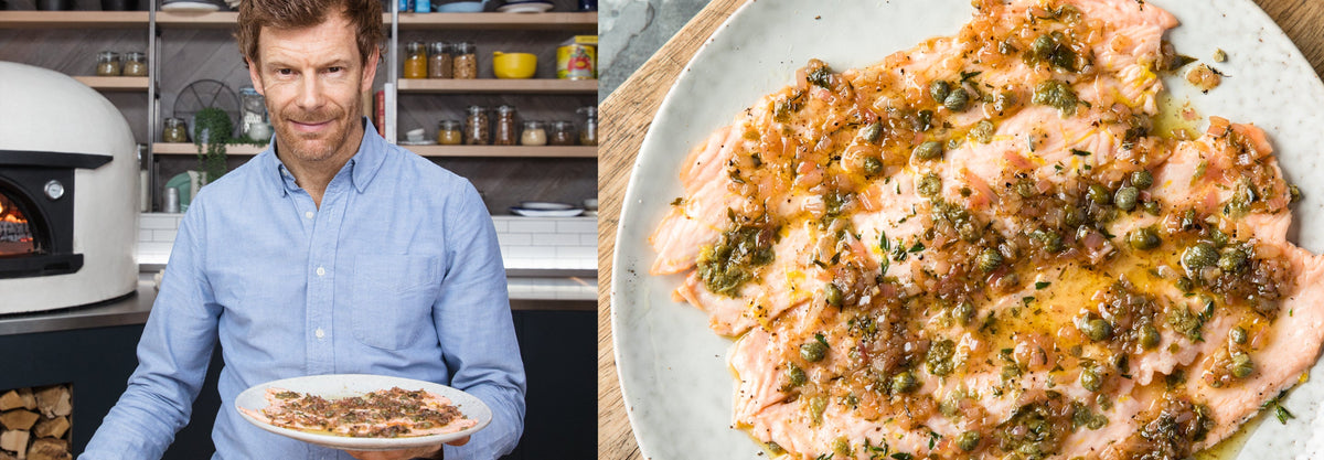 Salmon with Caper & Shallot Dressing recipe poster image
