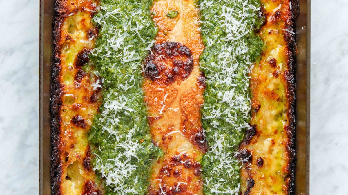 Green Top Detroit Style Pizza - Gozney . Roccbox