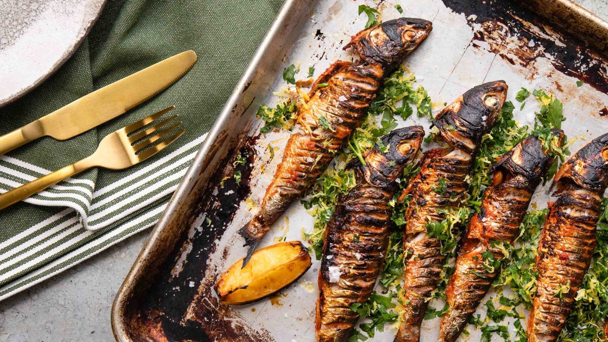 Grilled Marinated Sardines & Gremolata - Gozney . Roccbox recipe poster image