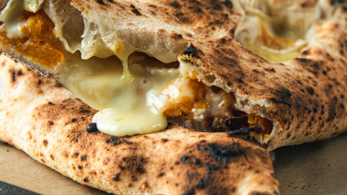 Camembert & Stuffing Calzone recipe poster image