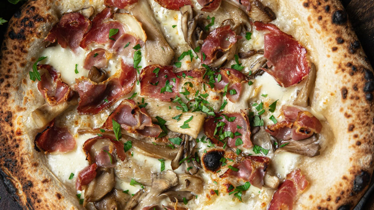 Coppa Ham & Wild Mushroom Neapolitan Pizza recipe poster image