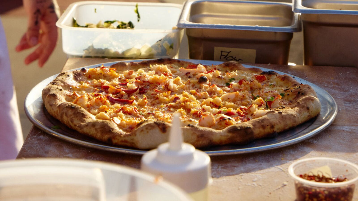 New Haven Style Lobster Pizza recipe poster image