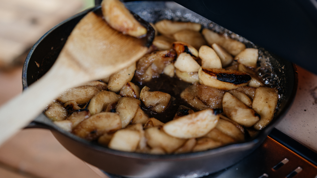 Apple Cobbler coming out of a Roccbox