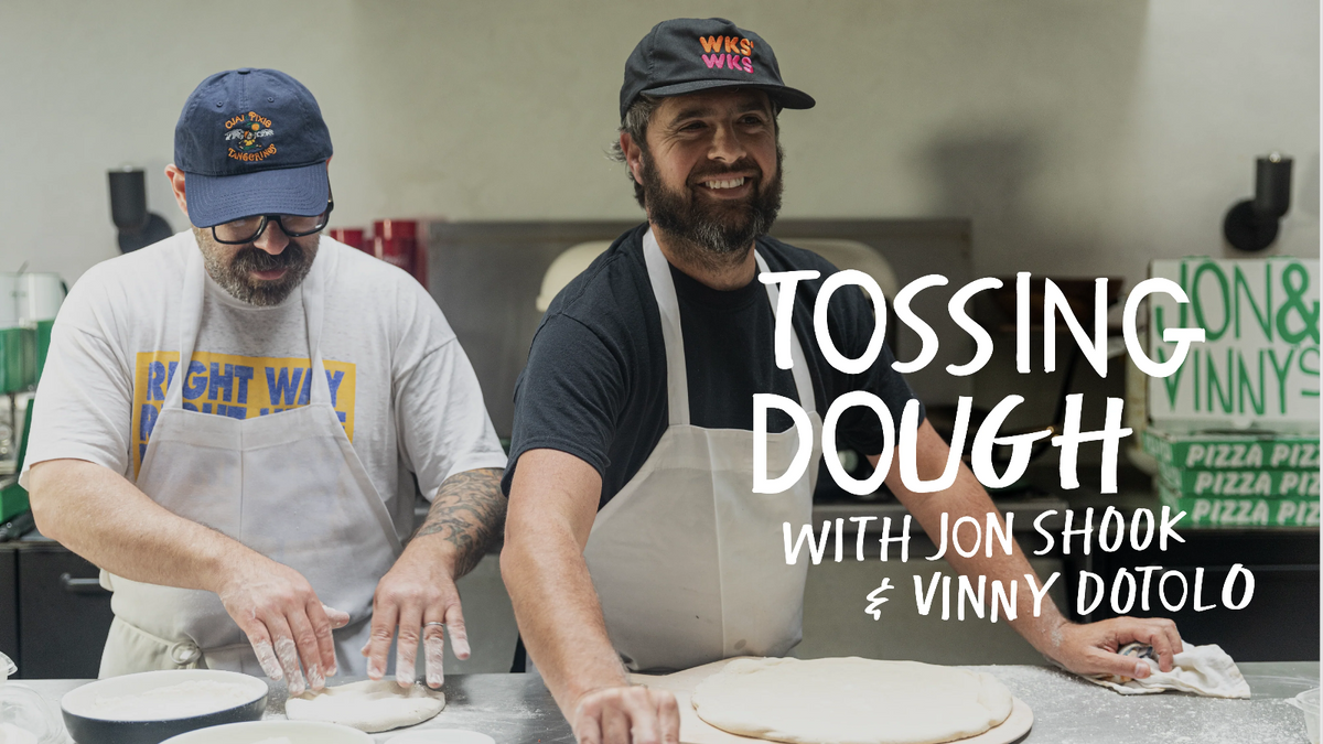 Jon & Vinny working on dough recipe poster image