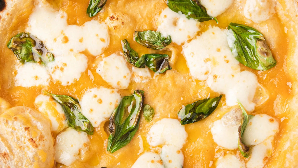 Yellow Margherita Pizza recipe poster image